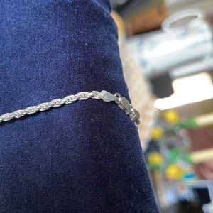 Beautiful sterling silver rope chain made in Italy.